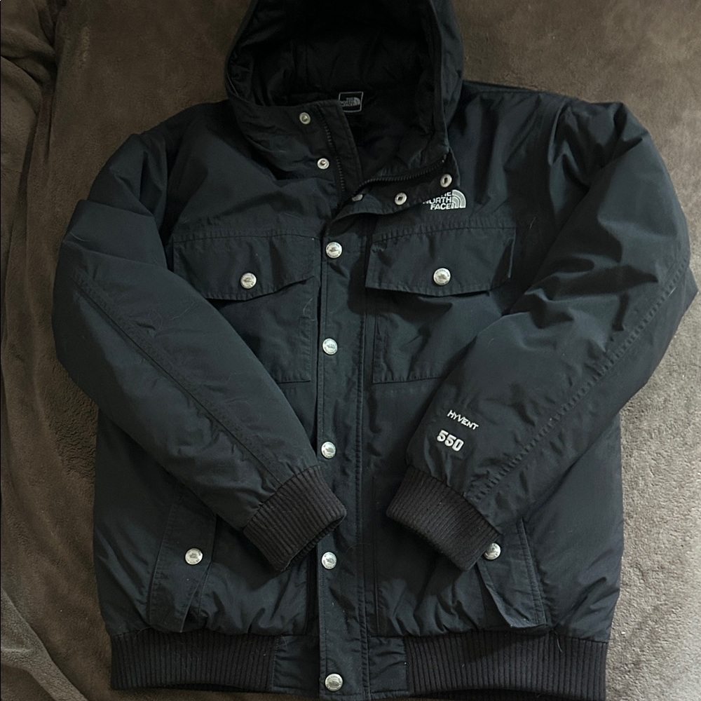 The North Face Black Hooded Puffer Jacket